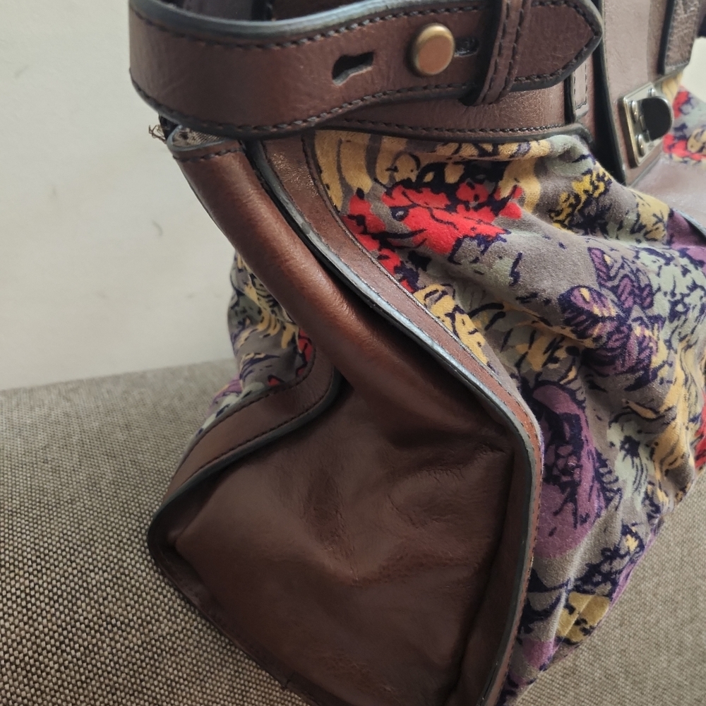 Fossil Vintage Reissue Large Leather/Tapestry Wee… - image 5